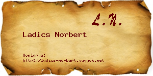 Ladics Norbert névjegykártya